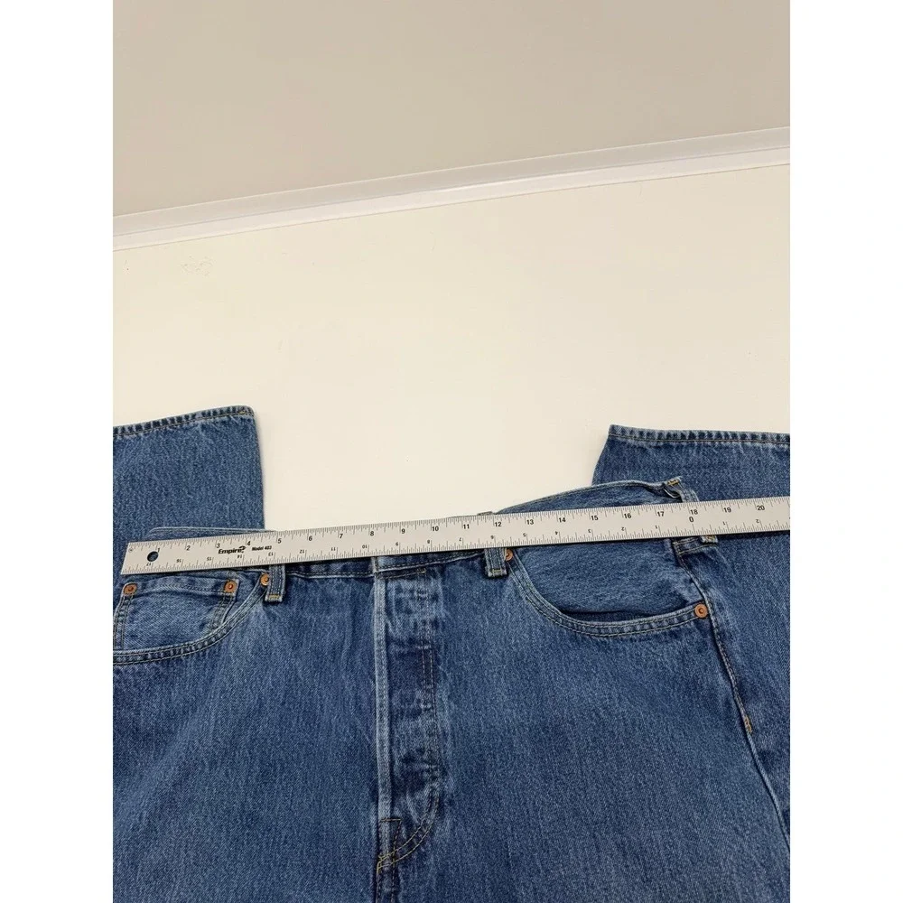Levi's Jeans Men's 38 Blue 501 Premium Dark Wash Button Fly Straight Denim 38x34